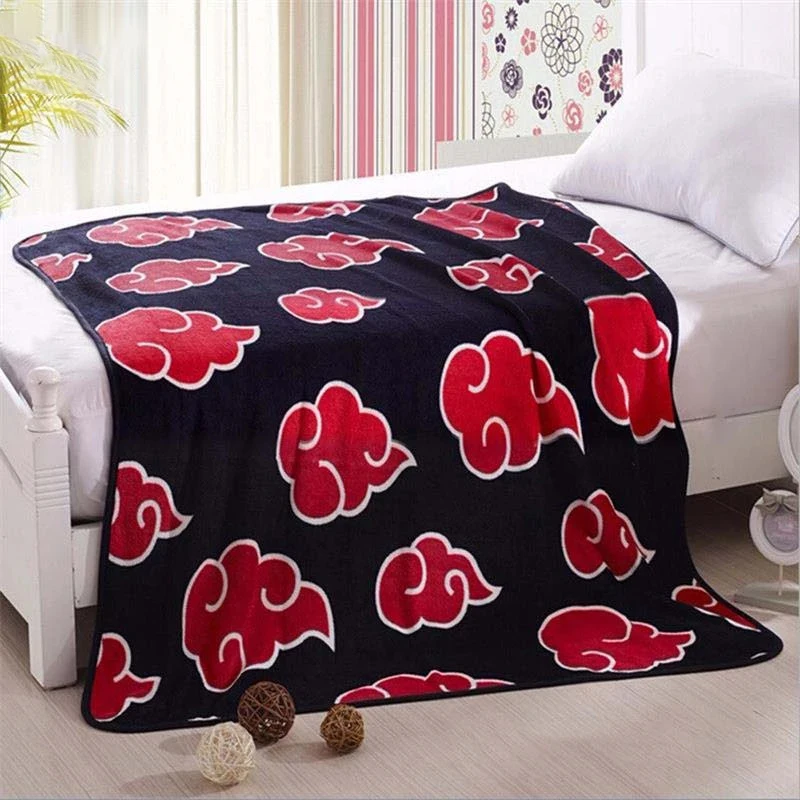

Japan Anime Weiche Flanell Decke Rot Wolke Druck Decke für Sofa Kinder Erwachsene Quilts Wohnkultur Mode Decken