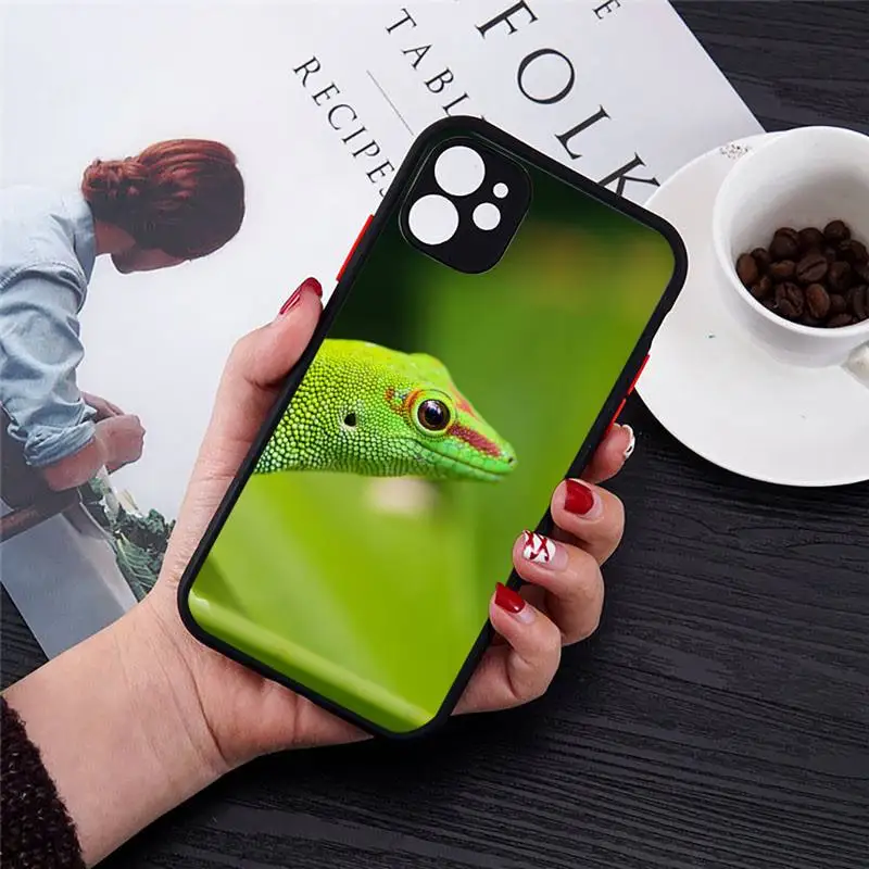 

Gecko Lizard Animals Phone Case matte transparent For iphone 7 8 11 12 plus mini x xs xr pro max cover