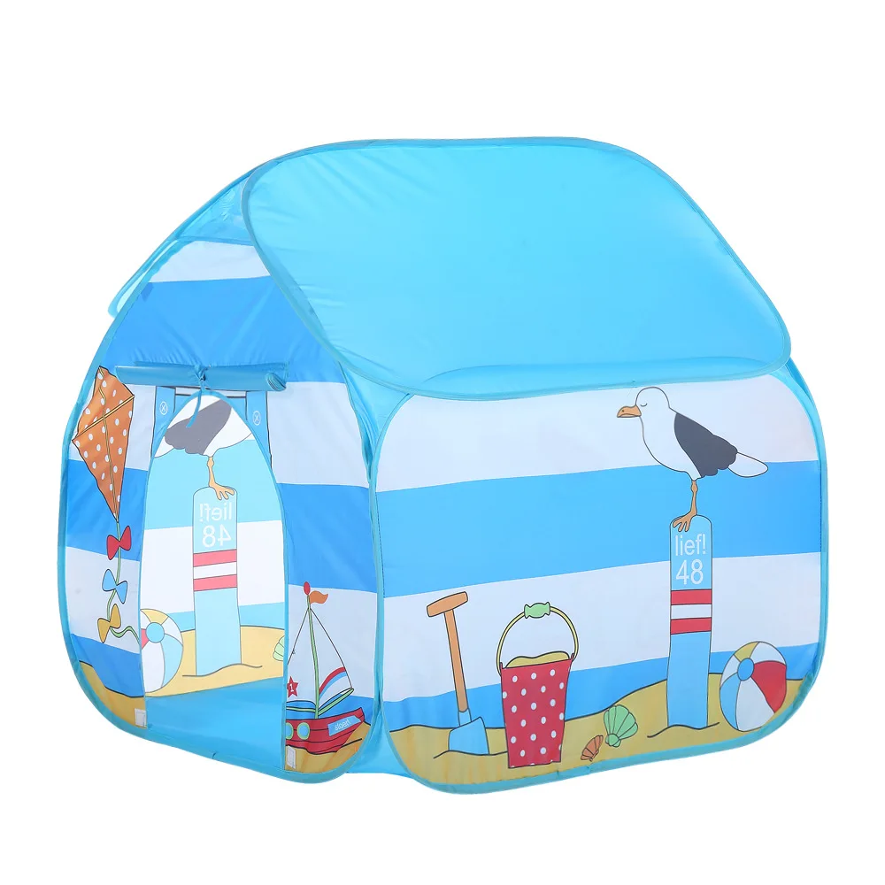 Голубая детская мультяшная Игровая палатка Happy Kids Cubby украшение комнаты в