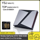 Лучший игровой мини-ПК Intel Core I9 9880H GTX 1650 4G i7 9750H настольный компьютер HDMI DP Type-C 4K 2 * DDR4 64G 2 * M.2 Win10 AC Wifi BT