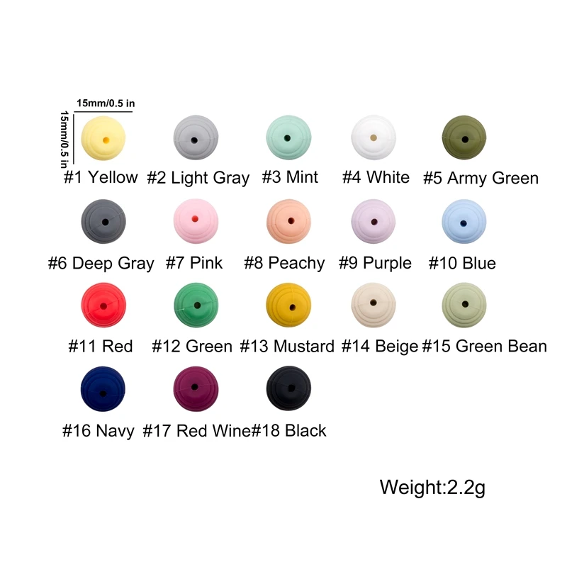 10Pcs Colorful Silicone Thread Beads DIY Baby Teethers Round Spiral 15mm Food Grade Making Pacifier Clip Chains Toy 2020 | Игрушки и