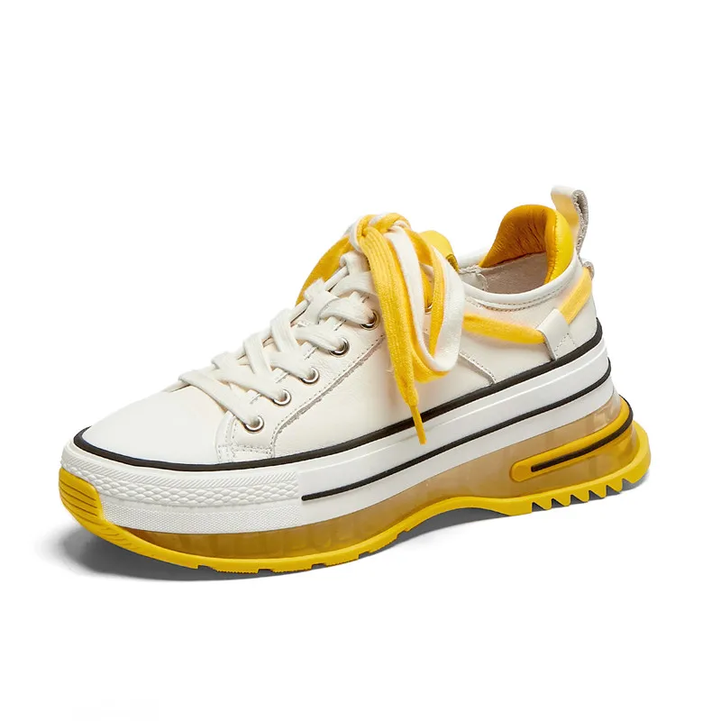 

Platform Casual Shoes Colorful ThickBottom Transparent Women Sneakers Leather Dad Shoes Sport Zapatillas mujer