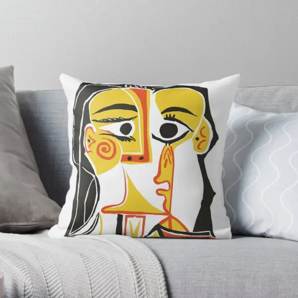 

Picasso Woman'S Head 2 Printing Throw Pillow Cover Bedroom Bed Case Waist Hotel Comfort Office Sofa Home Pillows not include