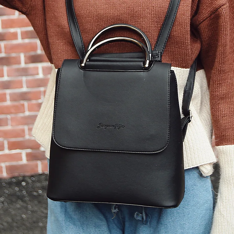 

Fashion Women Backpack Pu Leather Travel Bagpack Large School Shoulder Bags For Teenager Girls Mochila Feminina 2021 Quality