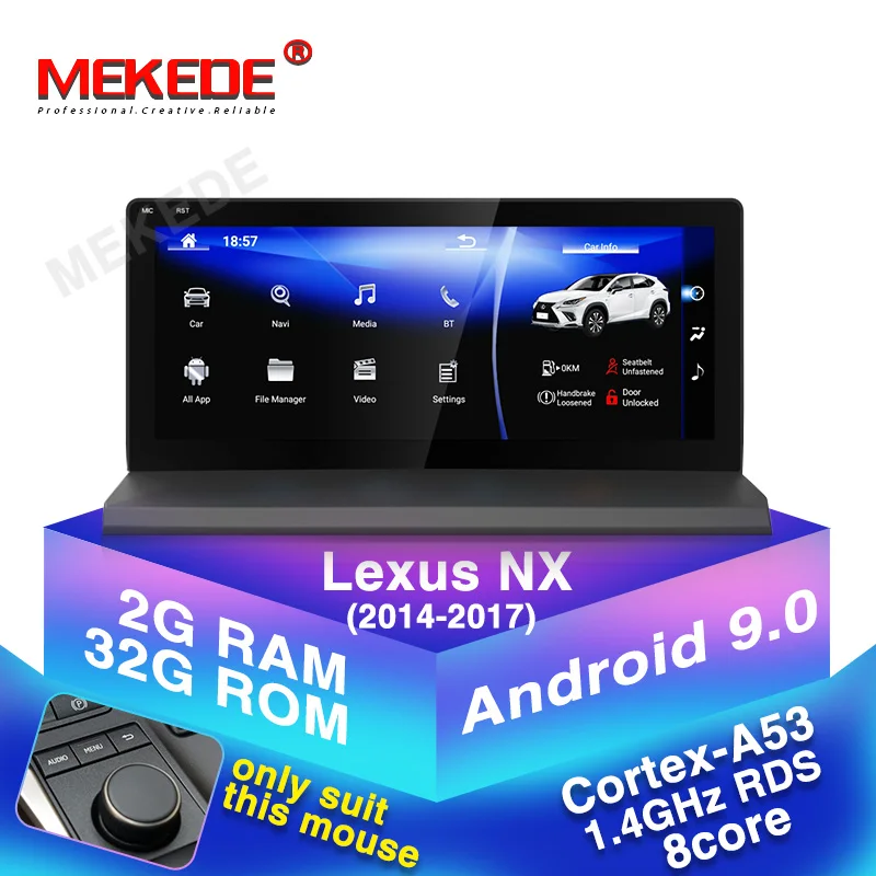 Автомобильный MP5-Player 8 ядерный Android 9,0 автомобильный Радио мультимедийный dvd-плеер для Lexus NX 200t 300h nx200T- с BT wifi gps ips - Цвет: Big button model
