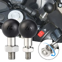 m8 m10 ball mount base adapter 25mm ball motorcycle handlebar rail mount head screw on mount for action camera phone holder