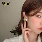 Серьги-гвоздики женские, золотистые, металлические, серьги с большим сердцем