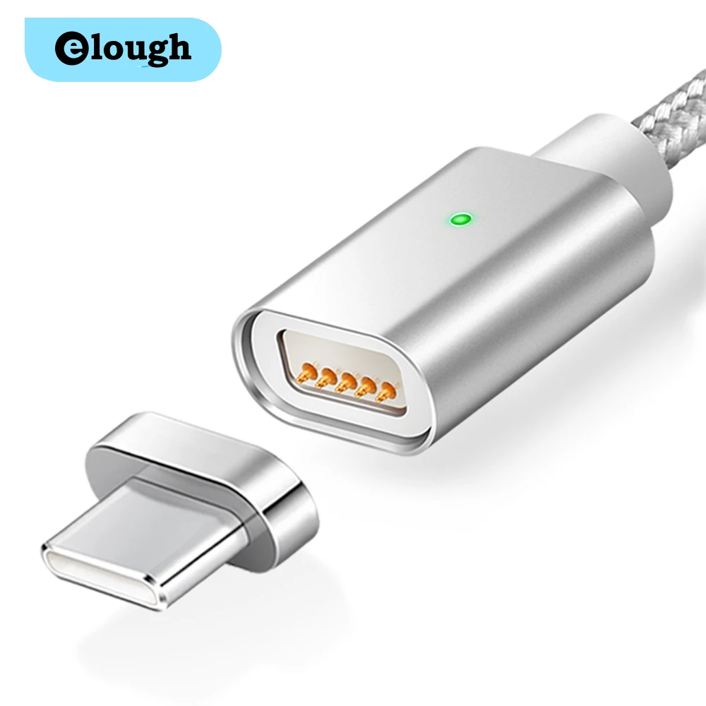 

Elough E04 USB Type C Magnetic Cable For Samsung galaxy s8 note8 plus Mobile phone Fast Charger Magnet Type-c charging Cable