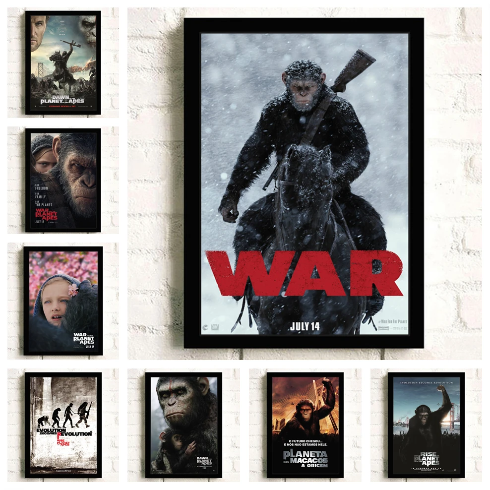 

Rise Of The Planet Of The Apes Movie Quality Wall Art Home Decor Canvas Painting Nordic Decoration Hotel Bar Cafe Room Poster