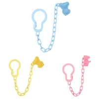 baby pacifier chain clip cartoon animal plastic teether chain anti drop clip chain pacifiers fixed clips for infant baby feeding
