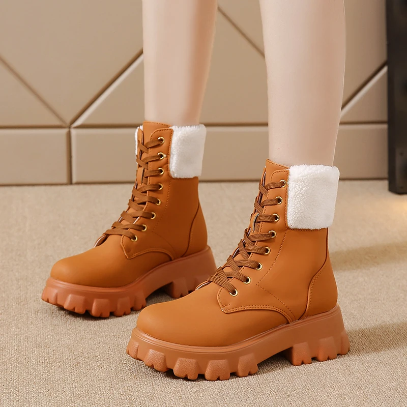 

Женские ботильоны в стиле Instagram крутые коричневые короткие ботинки в стиле ретро Новинка 2021 на толстой подошве мотоциклетные ботинки на пла...