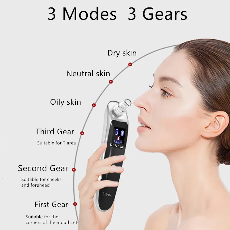 

Blackhead Remover Vacuum Face Nose Acne point noir Pimple Cleaner Pore Machine Skin Facial Care Tools