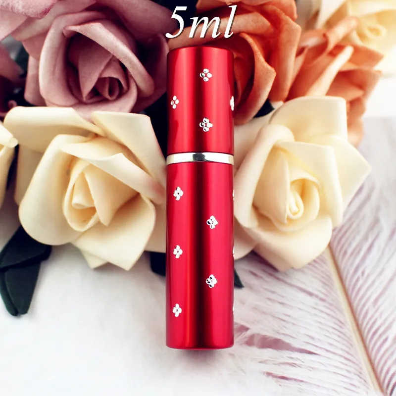 5ml Red 1 шт. 5 мл 10 мл мини портативный флакон духов для путешествий многоразовый пустой распылитель духов Металлический распылитель ароматизатор насос чехол - Цвет: 5ml Red