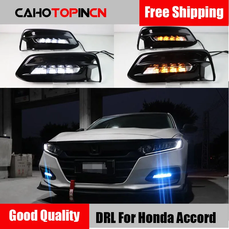 Дневные ходовые огни для Honda Accord 10th 2018 2019 светодиодный Автомобильные фары