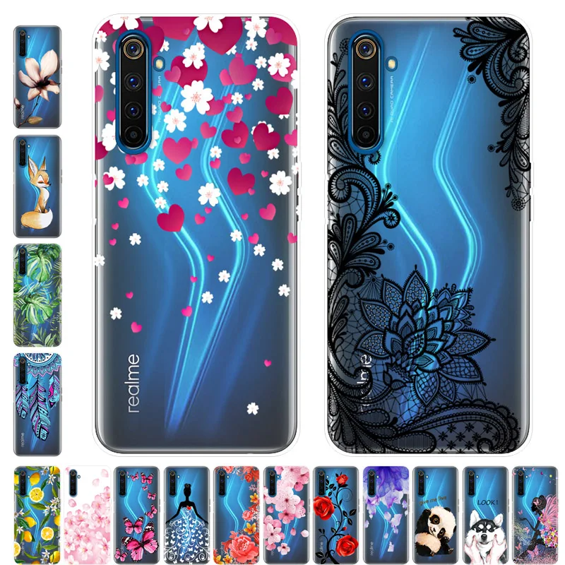Чехол для Oppo Realme 6 Pro Силиконовый мягкий прозрачный чехол из ТПУ с мультяшным