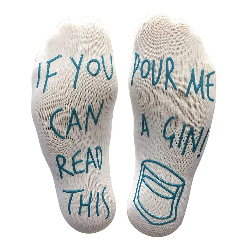 

Women Novelty Socks If You Can Read This Make Me A Tea Novelty Socks Men 3D Letter Tube Sock J55