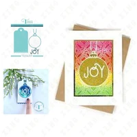 new arrival holiday joy tag metal cutting dies diy crafts templates scrapbooking diary paper album decoration embossing molds