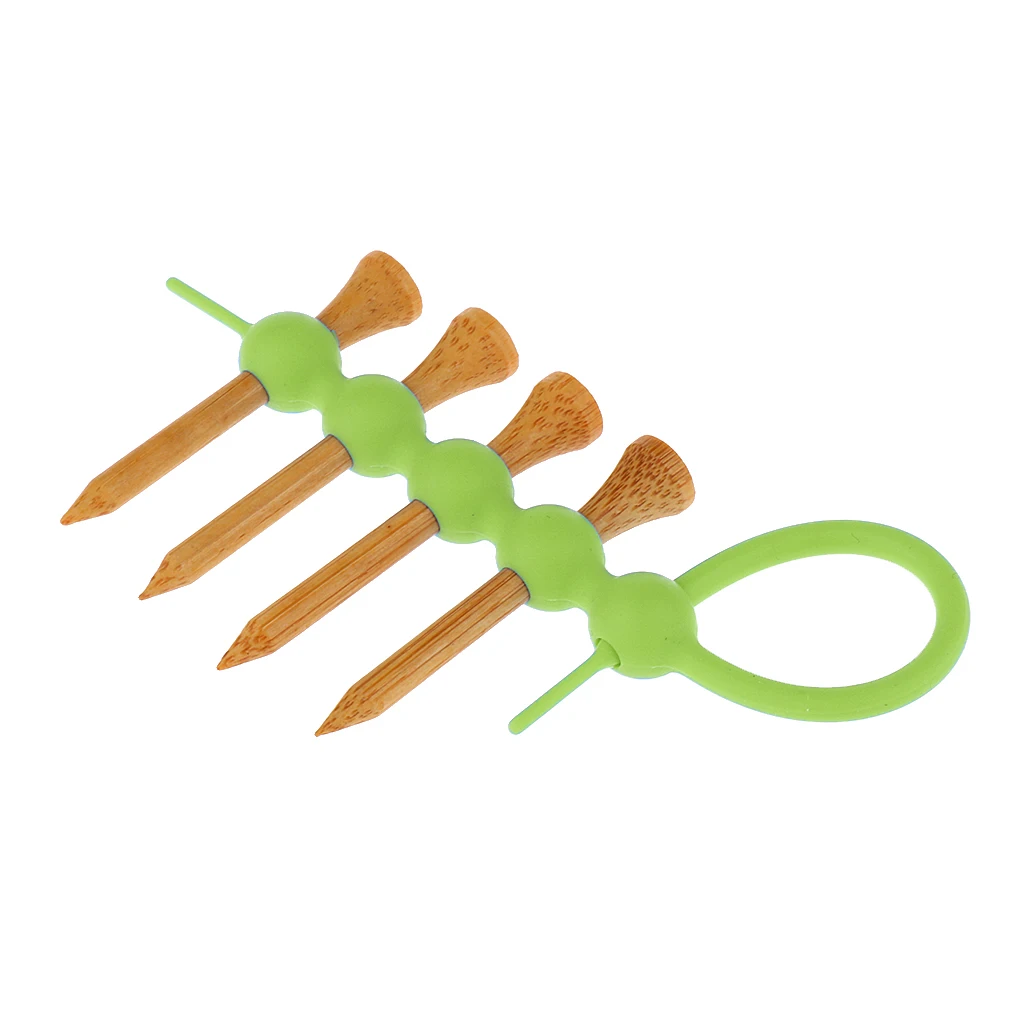 2 шт. портативный мини Гольф Тройник Держатель Перевозчик и 8 55 мм деревянные