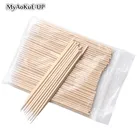 200 шт. одноразовые ватные палочки, безворсовые микро-щетки, деревянные ватные палочки, палочки для чистки ушей, инструмент для удаления клея для наращивания ресниц