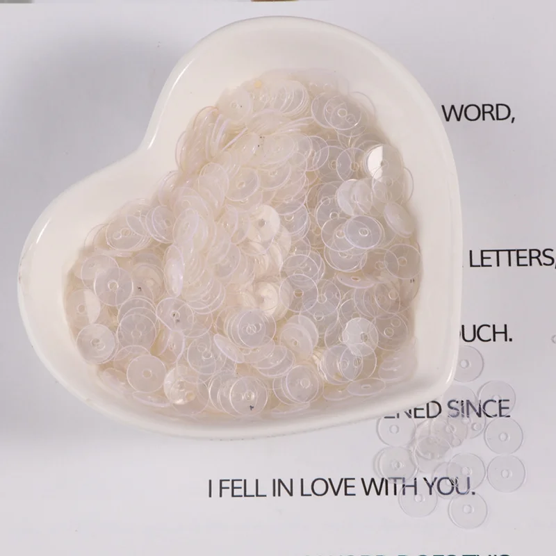 10 г/упак. 4/5/6 мм прозрачная Плоская Круглая свободная тесьма с пайетками для шитья