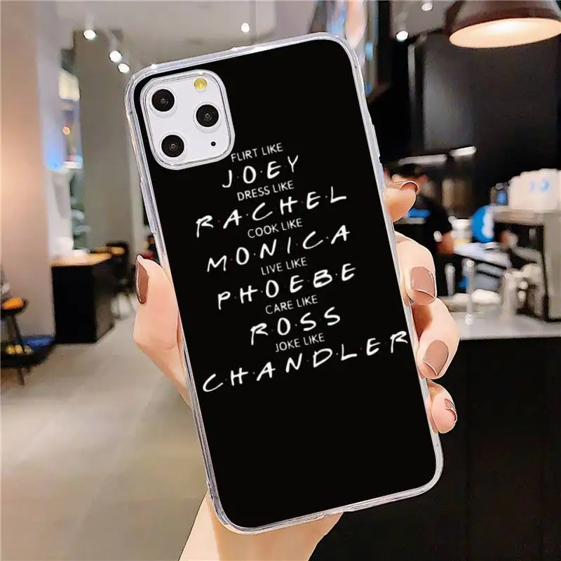 

Cartoon funny Clip Art Friends Phone Case Transparent soft For iphone 5 5s 5c se 6 6s 7 8 11 12 plus mini x xs xr pro max