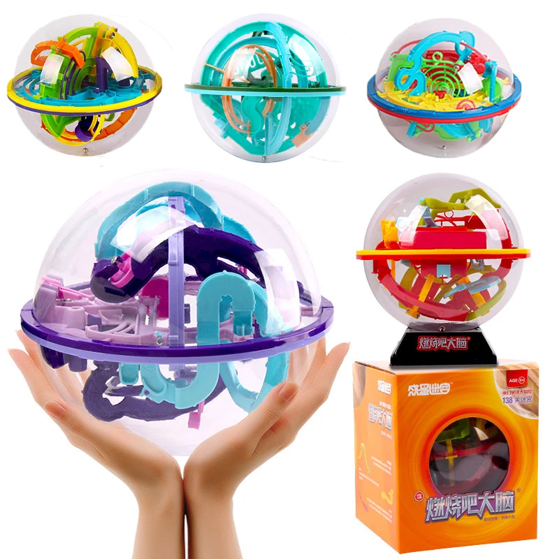 Фото Волшебный Интеллектуальный шар 3D лабиринт игрушки Монтессори мозг головоломка