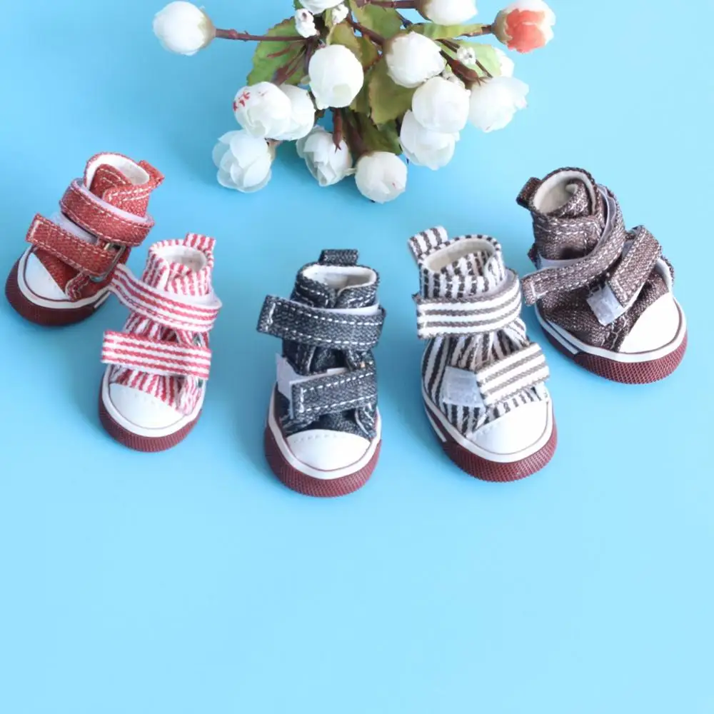 

Breathable Booties Outdoor Casual Canvas Sneakers Puppy Pet Dog Anti-slip Shoes Sneakers for Teddy Small Middle Dogs 4 Pcs 2021
