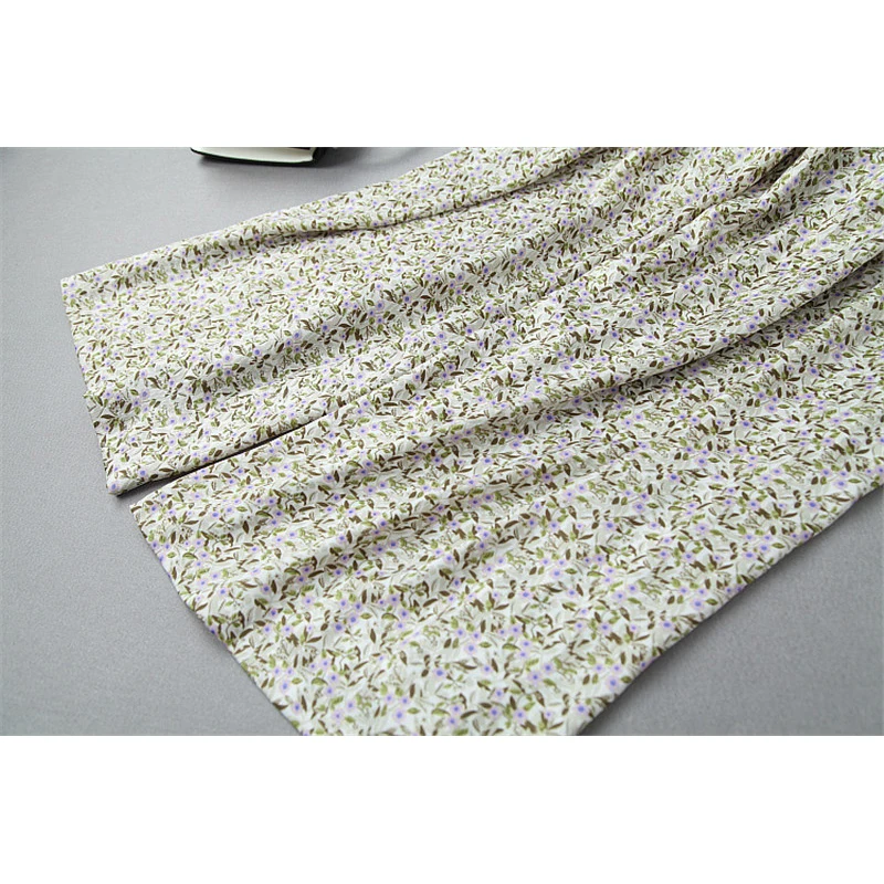 

New 2020 Elegant Summer Pants 2 Piece Set Women Fashion Designers Print Patchwork Lace Top and Wide Leg Pants Suit Sets Twinset