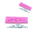 3D цветок Барокко свиток рельеф границы силиконовая форма кекс Топпер инструменты для украшения тортов из мастики конфеты форма для шоколадной мастики
