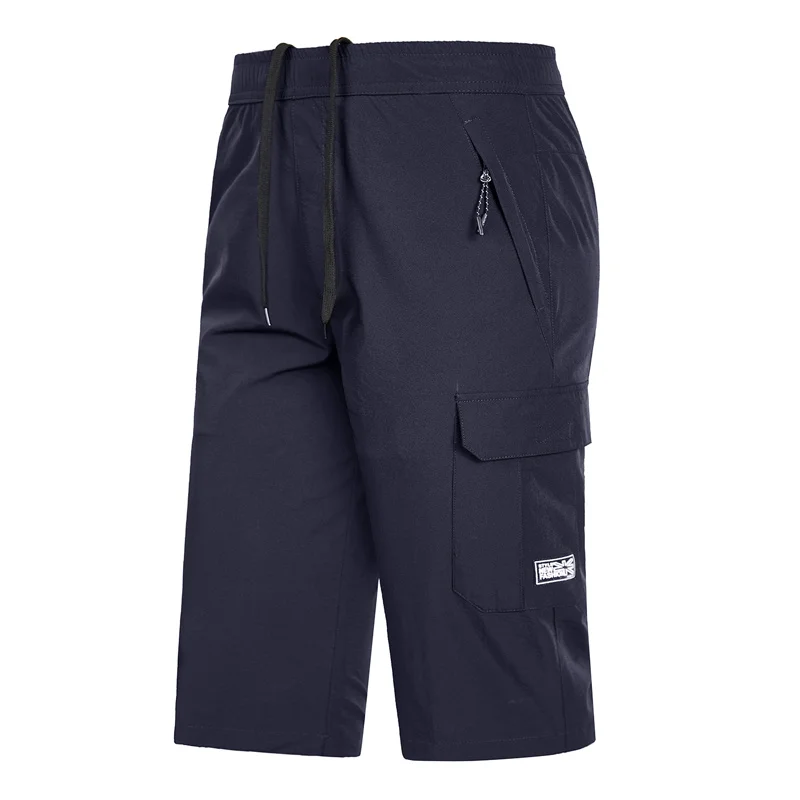 Men Casual Quick Dry Shorts Plus Size 7XL 8XL Summer Short Man Zipper Pocket Beach Joggers Running Shorts Men Cropped Trouser
