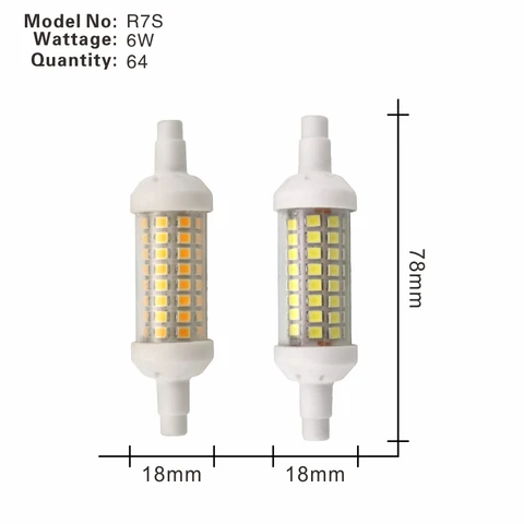 R7S LED 78 мм 118 мм 135 мм r7s светильник почка 6 Вт 9 Вт 12 Вт SMD 2835 Светодиодная лампа Lampada 220 В кукурусветильник энергосберегающий заменить галогенсветильник
