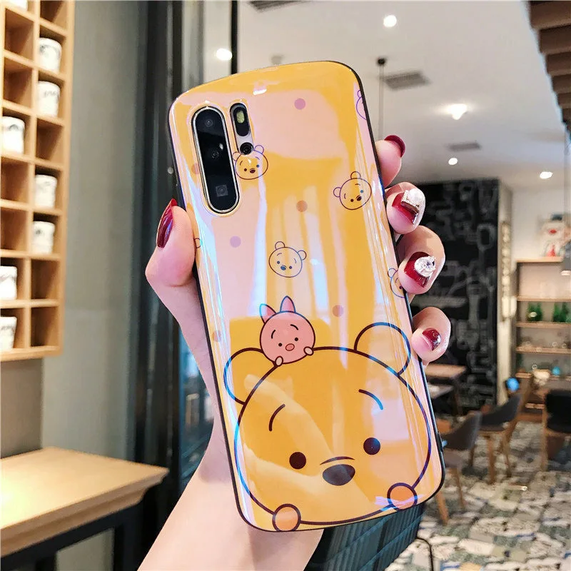 Голубой легкий чехол для huawei P30 P20 Mate20 Pro 20X мультфильм Медведь Мягкий ТПУ чехол для Honor 8X10 V20 Nova 3 3i 4 5Pro задняя крышка fundas - Цвет: 1