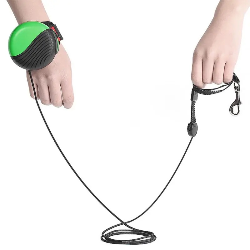 

Retractable Dog Leash Extendable Puppy Running Leash Wrist Belt Strap Hands-Free for Big Medium Small Dogs Cats