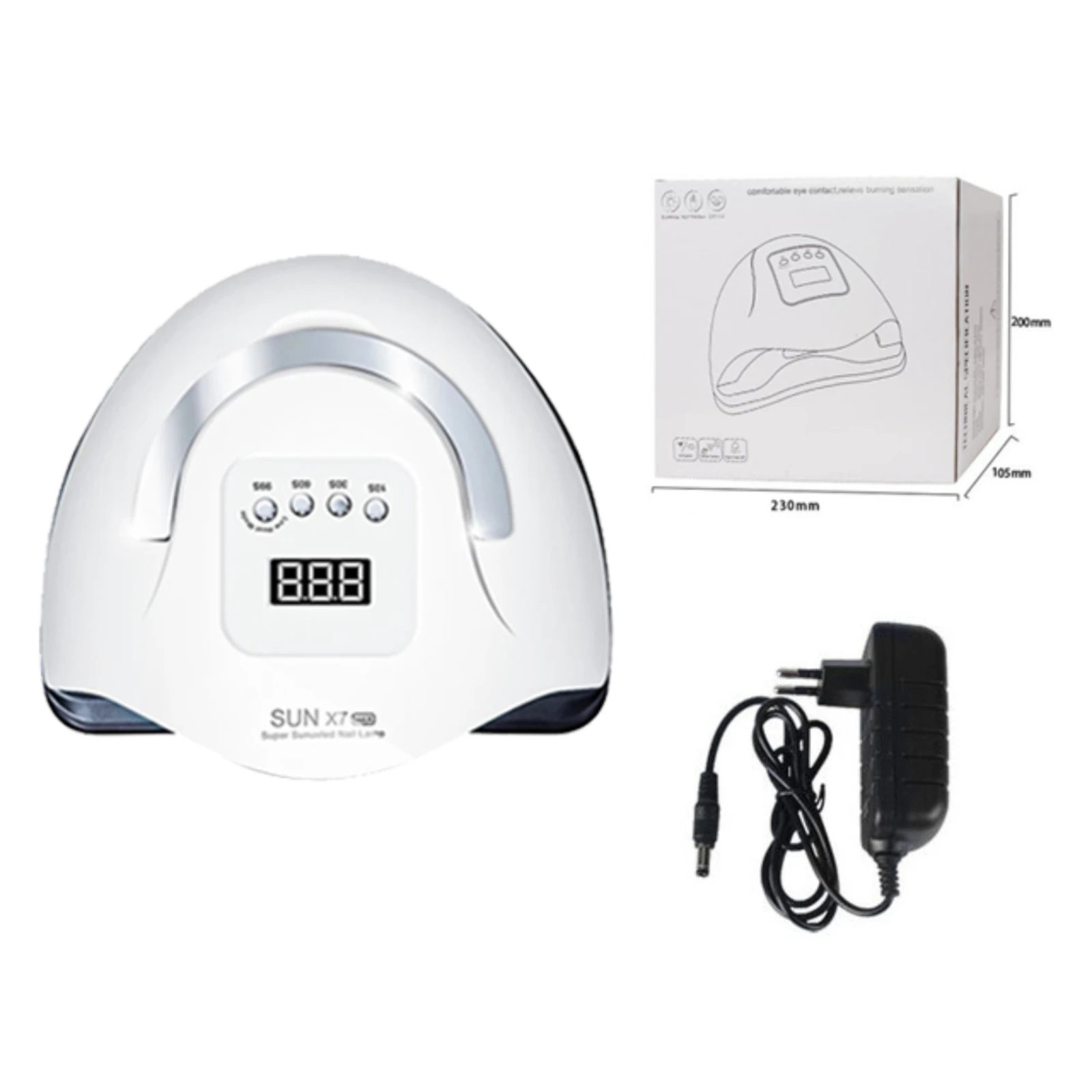 

Sun X7 max-180w UV LED manicure lamp, UV GEL CURING Nail Dryer, nail tool with sensor and LCD display