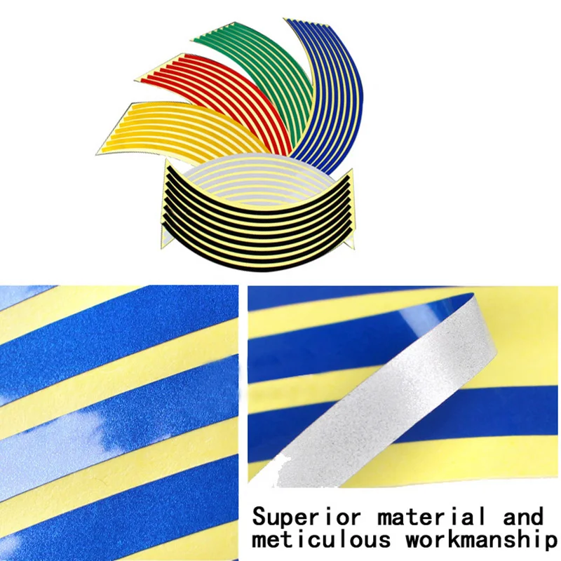 Автомобильные наклейки на обод колеса 16 шт. светоотражающие наклейка мотоцикл 18