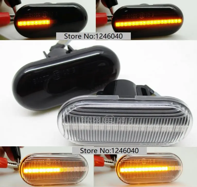 2 шт. светодиодный динамический боковой указатель поворота последовательный для