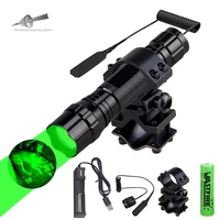 300 yard zoomable led tactical flashlight torch hunting lamp adjustable flash lightrifle scope mountswitch18650charger
