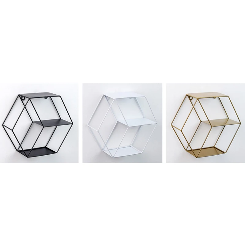 

Nordic Style Wall Hanging Iron Shelf for Storage Organizer Storage Rack Holder for Kitchen Room Home Home Decor