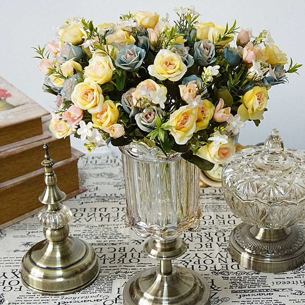 

Flores Artificiales Bouquet Flowers Artificial Home Decoration Elegant Multiple Colors Decoracion Gift Romantic