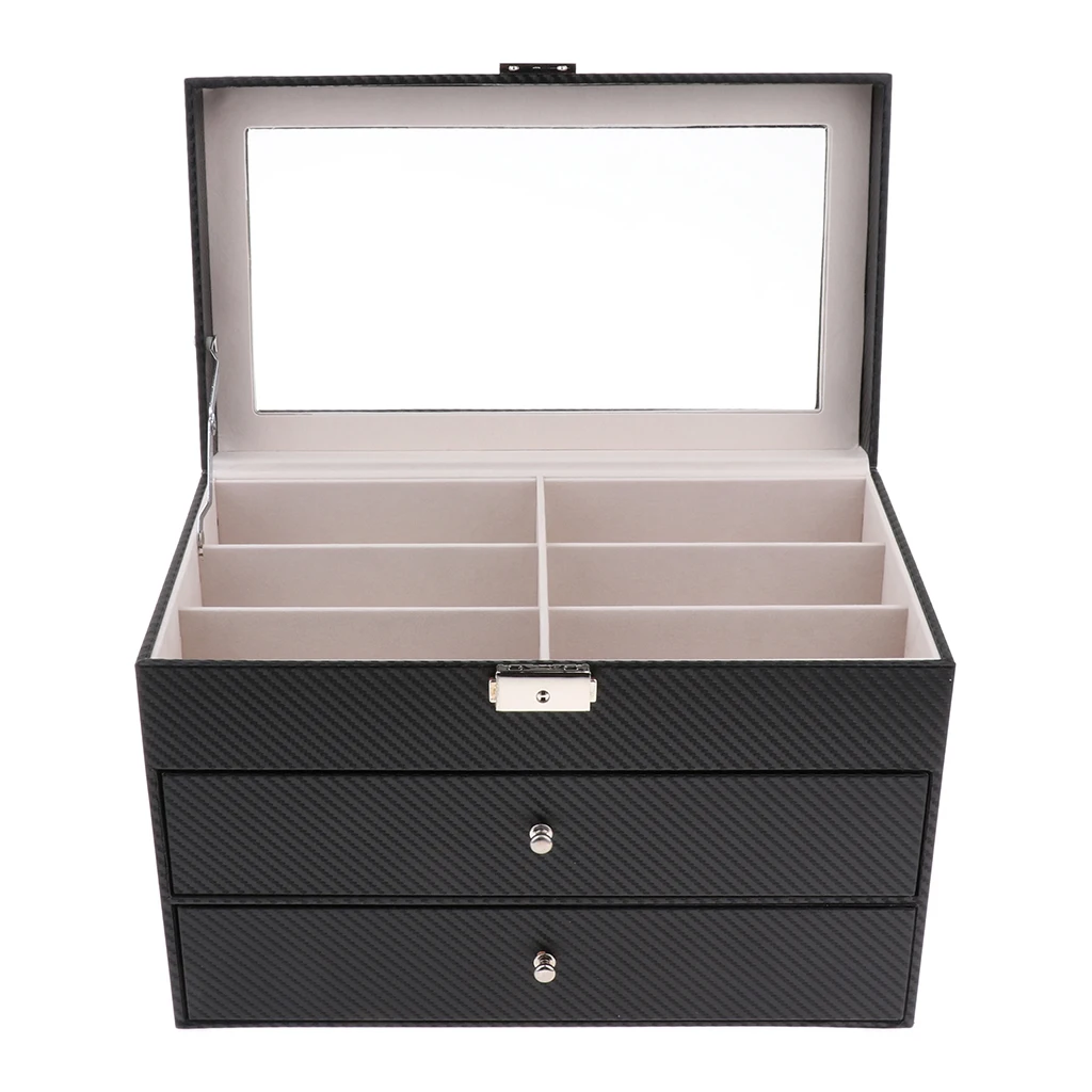 3-слойная коробка-органайзер большой емкости с 18 сетками для очков