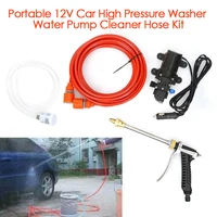 portable 12v 80w car high pressure washer water pump kit jet washing cleaner hose van sprayer with power cord