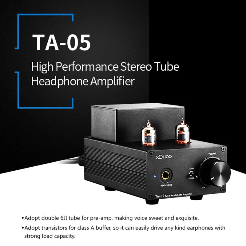XDUOO TA-05 TA05 ламповый усилитель для наушников HiFi аудио стерео Preamp 6j1 Настольный 2 * 6JI