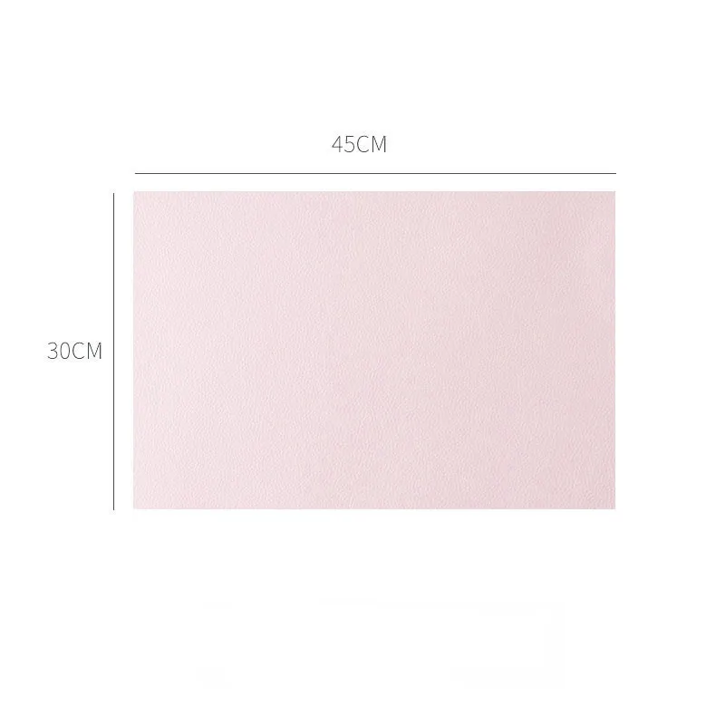 Pink Кожаное прямоугольное судно, подставка для горячей столовой, подставка для стола, термостойкие подставки для напитков, подстаканник, каминная стойка, индивидуальный коврик - Цвет: Pink