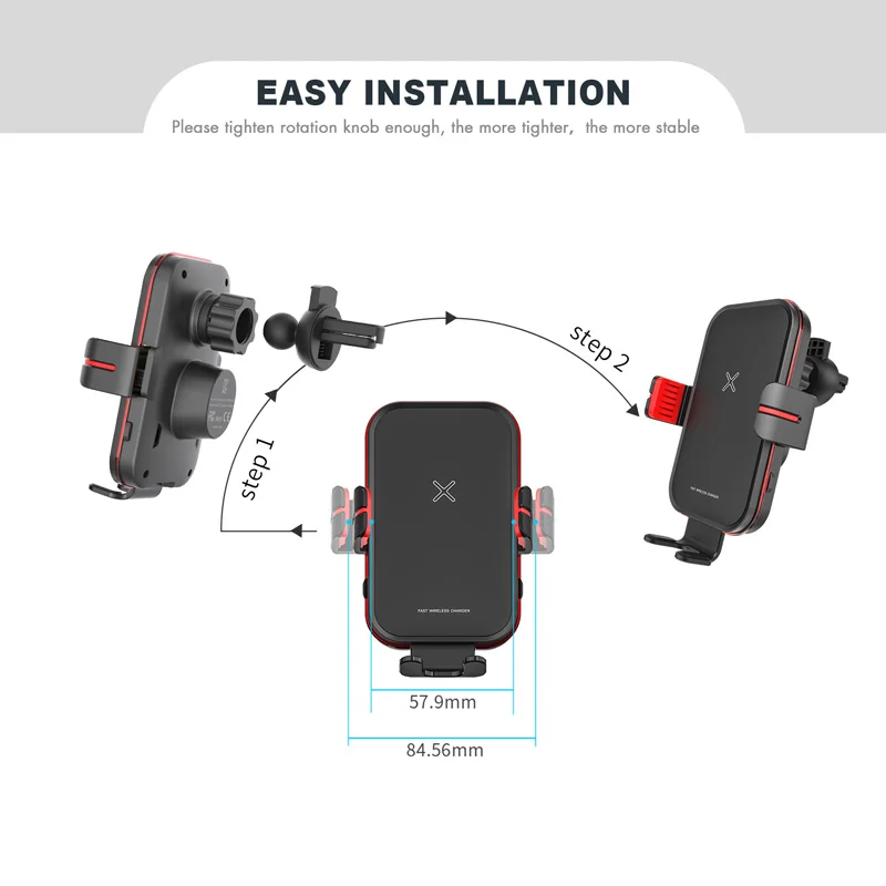 schitec 15w qi car wireless charger dual mode intelligent infrared fast wireless charging car mount for air car phone holder free global shipping