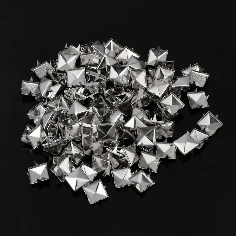 100 шт. Квадратные Металлические Шпильки Шипы для ногтей панк обувь ремень