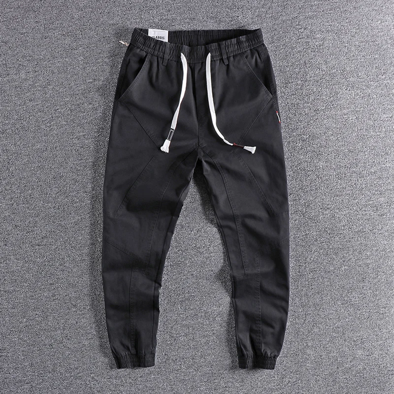 Streetwear Fashion Men Jeans Loose Fit Patchwork Designer Casual Cargo Pants Men Overalls Korean Style Hip Hop Joggers Trousers