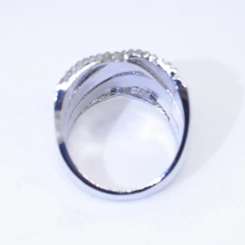 

Fancy Multilayer Cross Twine Ring Inlay Crystal Small Zircon Stone Elegant Finger Ring Band For Women Anniversary Surprise Gifts