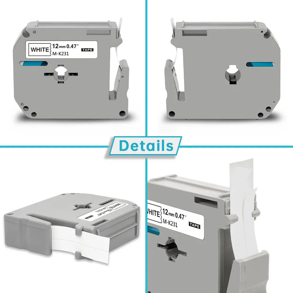 Absionc MK-131 MK131 M-K131 черный на прозрачной ленте принтера для Brother P-touch PT90 PTM95 PT80 PT100 PT110