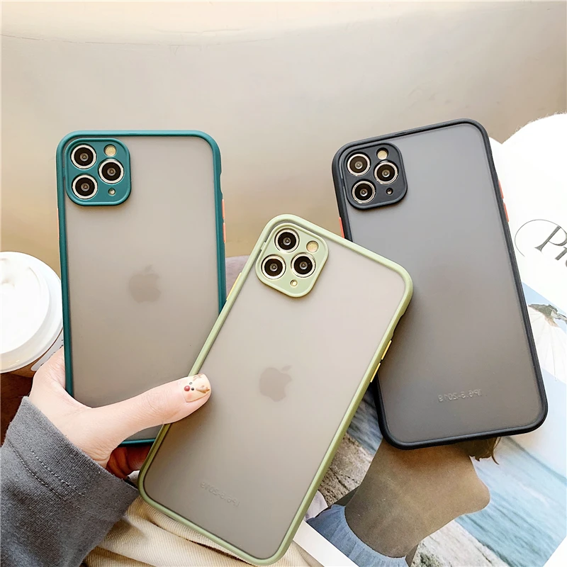 Простой Прозрачный мягкий чехол из ТПУ для Iphone 11promax X Xs Max Xr матовый конфет 7 8plus