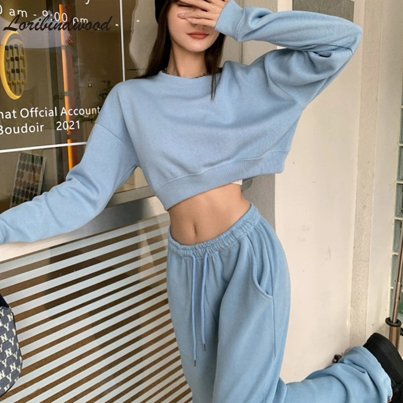 Костюм спортивный женский из двух предметов большого размера Осень-зима 2021 |